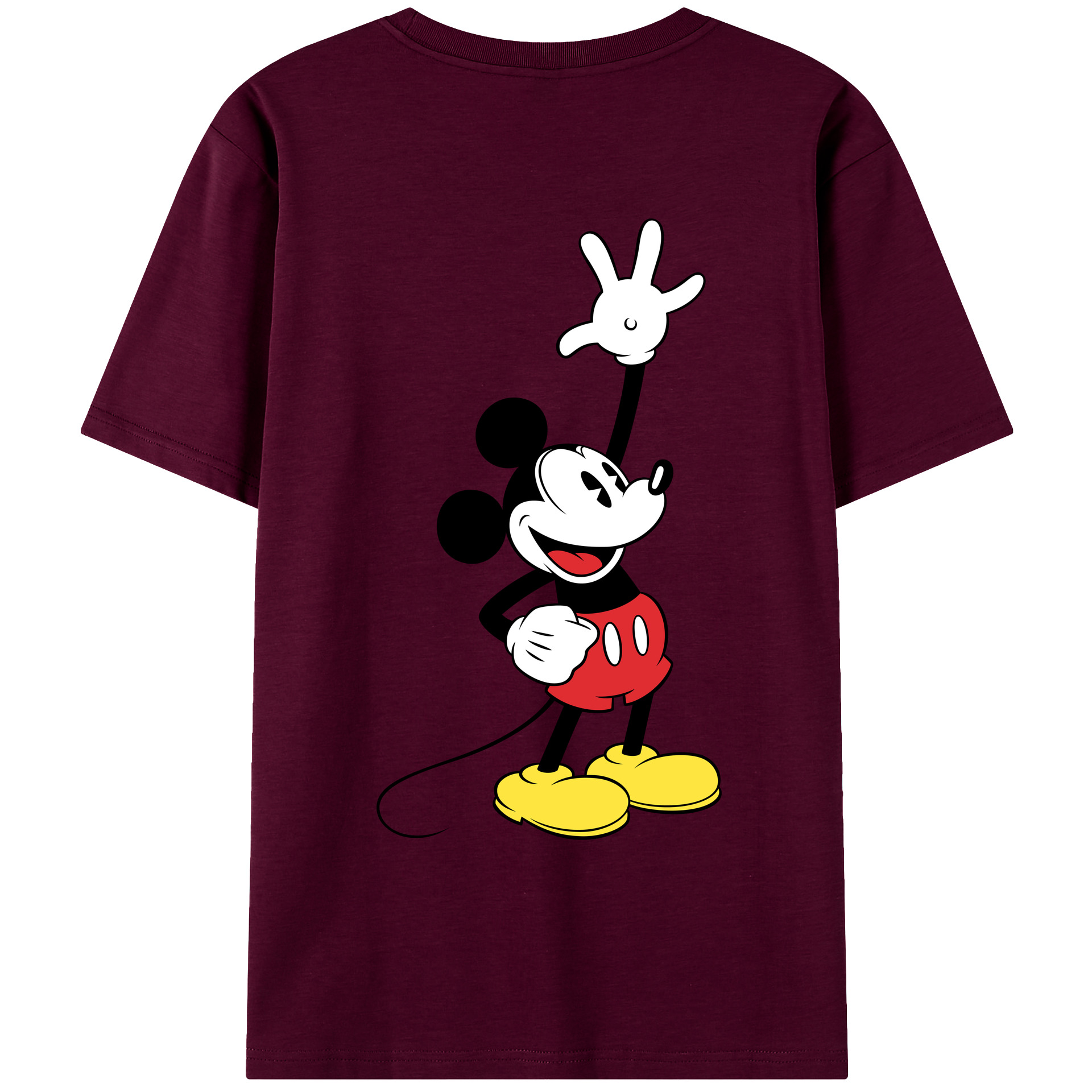 （画像用） ミッキーマウス Mickey Mouse レディース半袖Tシャツ(バックプリント)